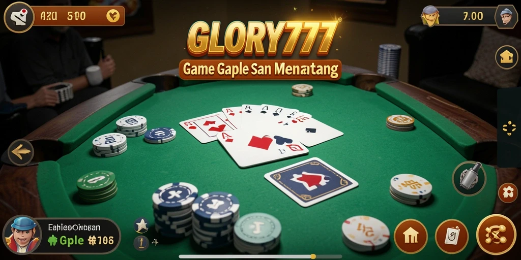 Gameplay seru dan interaktif GLORY777 dalam Gaple.