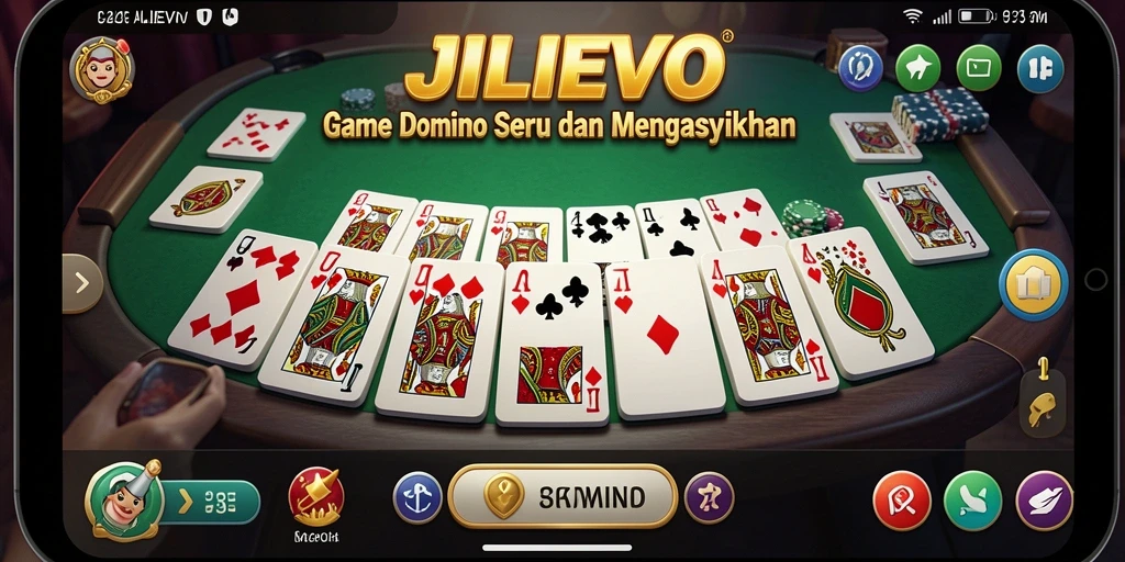Tampilan gameplay JILIEVO yang menarik saat bermain Domino.