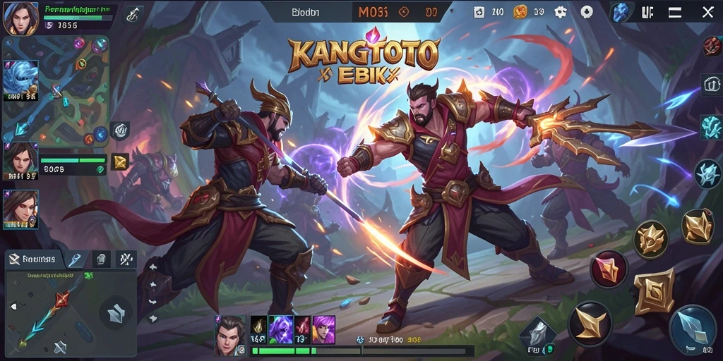 Tampilan gameplay KANGTOTO yang mendebarkan dalam pertarungan MOBA.