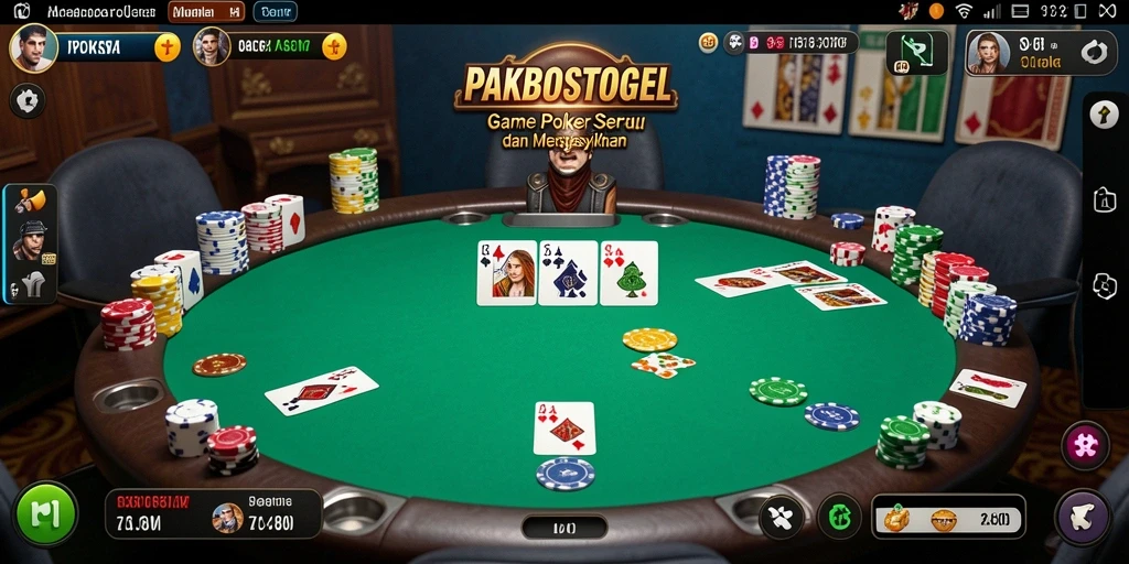 Tampilan menarik saat bermain poker di PAKBOSTOGEL.