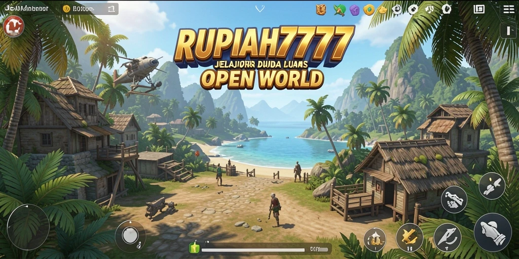 Screenshot RUPIAH777 menampilkan karakter menjelajahi dunia yang luas.