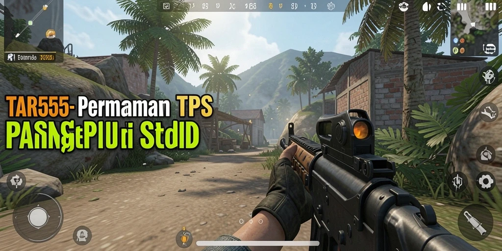 Tampilan menarik gameplay TPS TAR555 dengan karakter dan senjata beragam.